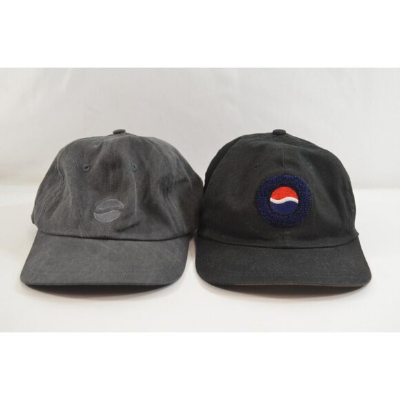 Pepsi Snapback Adjustable Promo Hats x 2 100% Cotton Ballcap Embroidered - Picture 1 of 12